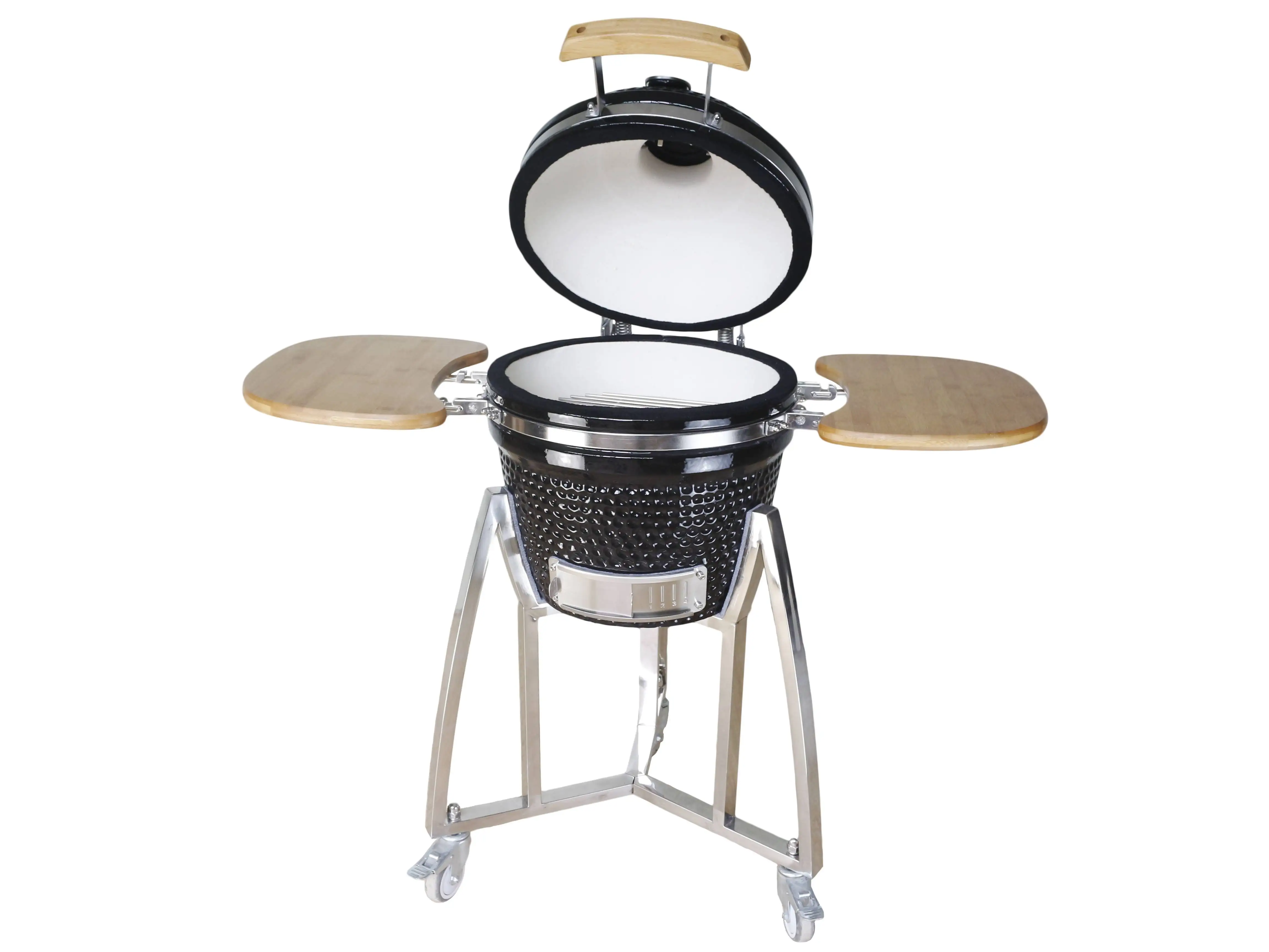 Kamado Manufacturer  16 inch  Classic Ceramic Barbecue  Grill Charcoal Barbecue Grill with stainless steel trolley