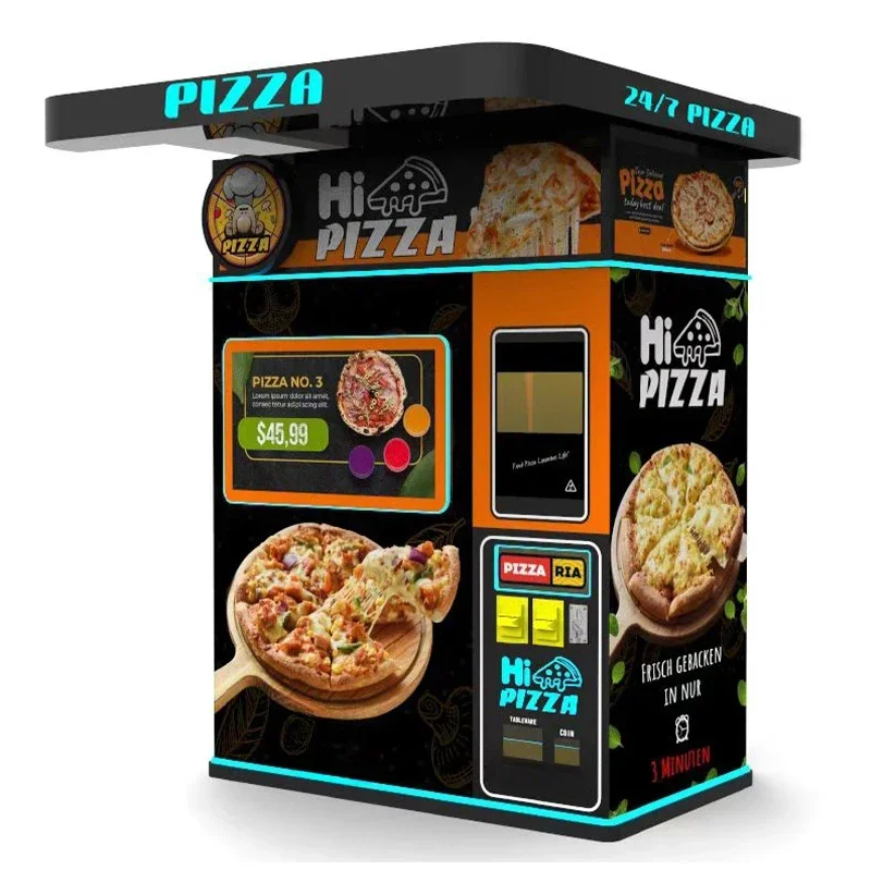 Inteligentny automat do pizzy Automat do sprzedaży pizzy Przechowywanie w zimnie Jedzenie Wewnątrz pokładu Automatyczny automat do robienia pizzy