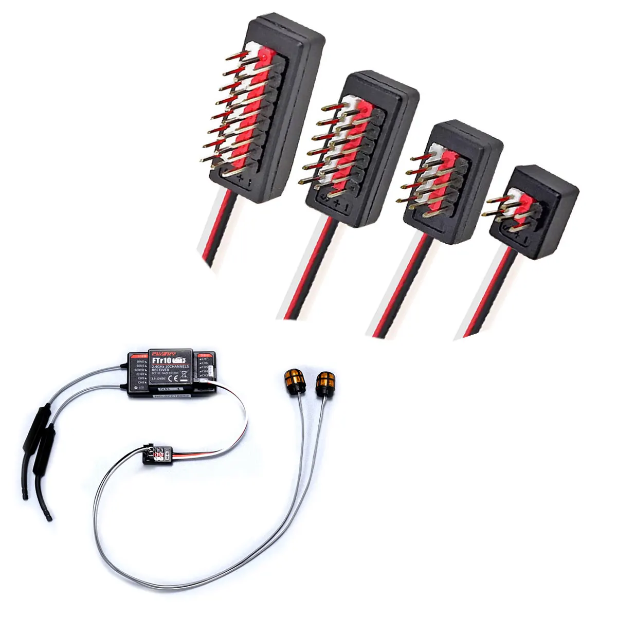 1 to 2 4 6 8 RC Servo Y Harness Extender Wire Parallel Cable for Remote Control Car Boat HSP Traxxas TRX4 Axial SCX10 TAMIYA