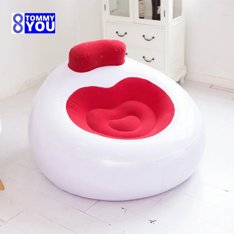 

Wholesale New Flocked PVC Inflatable Lazy Sofa Small Household LivingRoom Single Person Sofa Spherical Comfortable Leisure Chair