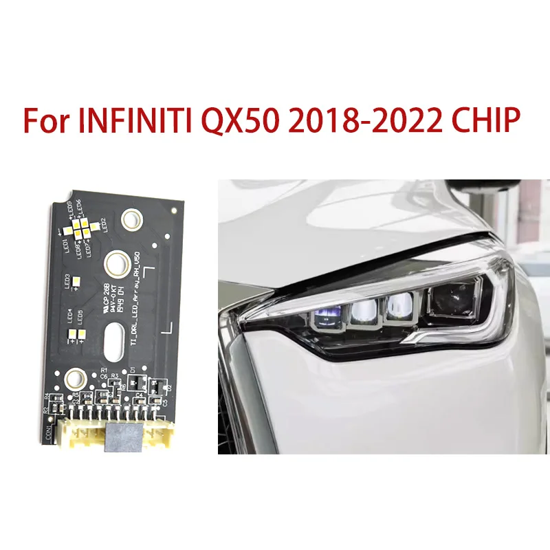 

For INFINITI QX50 18-2022 Car Headlights DRL Chip Ballast chip White Light Angel Eyes Daytime running Circuit Board Light Chip
