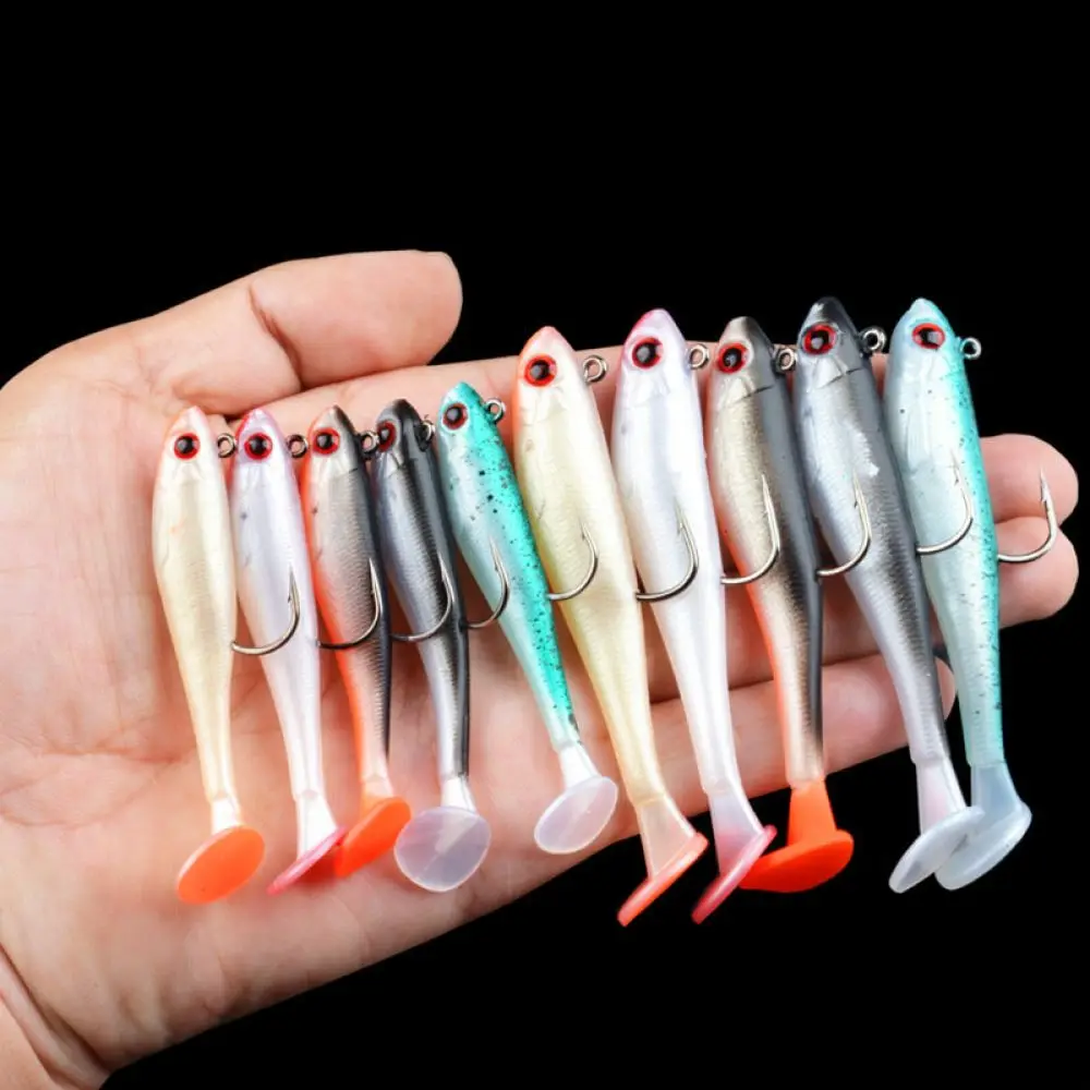 Lead Weighted T Tail Soft Swimbait Fishing Lure For Bass Predator Fish Realistic Artificial Bait Outdoor Tackle Gear