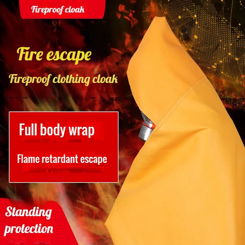 Adult Fire-proof Clothing Cloak Insulation Clothing Whole Body Wrapped  Fire High-rise Fire Blanket Escape Clothing