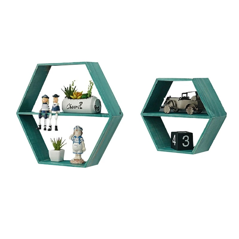 Hexagon Shelves Honeycomb Shelves Wall Mounted Storage Background Wall Shelf Mounted Shelf Hexagonal Storage Rack