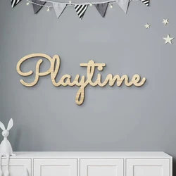 Custom Playtime wall sign Playroom decor Personalized sign Nursery wall decor room decor Cute room decor Personalized sign