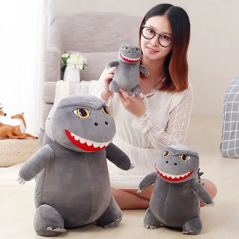 20-50cm figurka Anime Godzilla wypchana kreskówka król potwora Kawaii Plushes urocze zabawki dla dzieci prezent urodzinowy