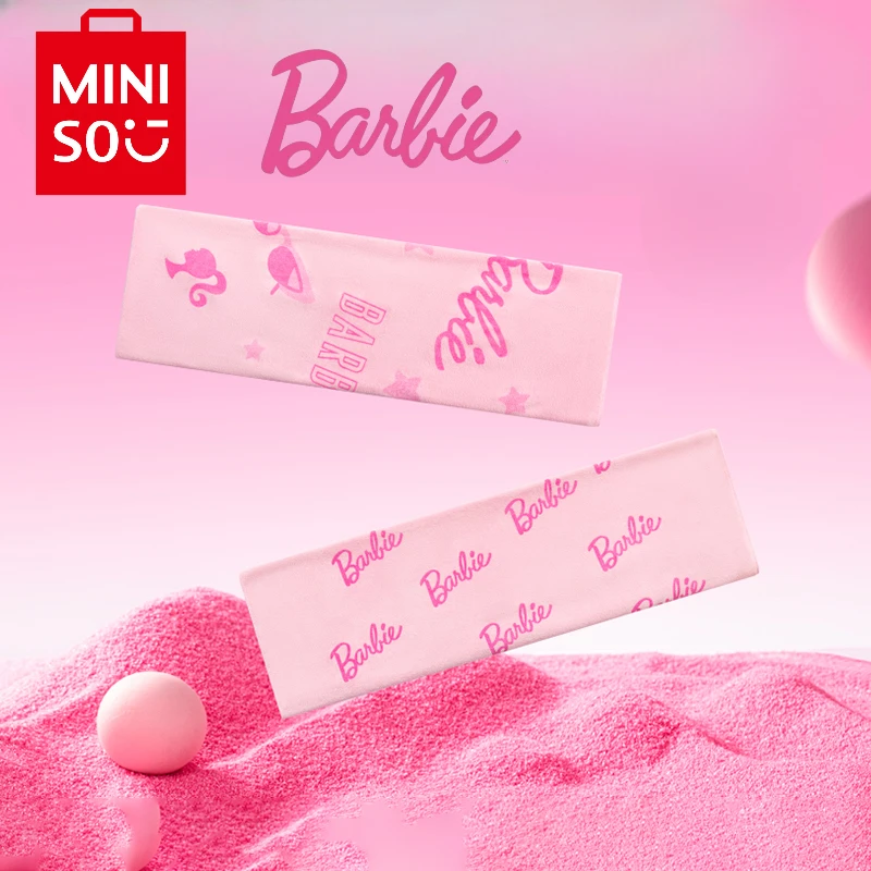 Miniso Barbie Series Ultra Fine Fiber Bath Towel 150*80Cm Cute Soft Absorbent Bath Washcloth Bathroom Supplies Household Set