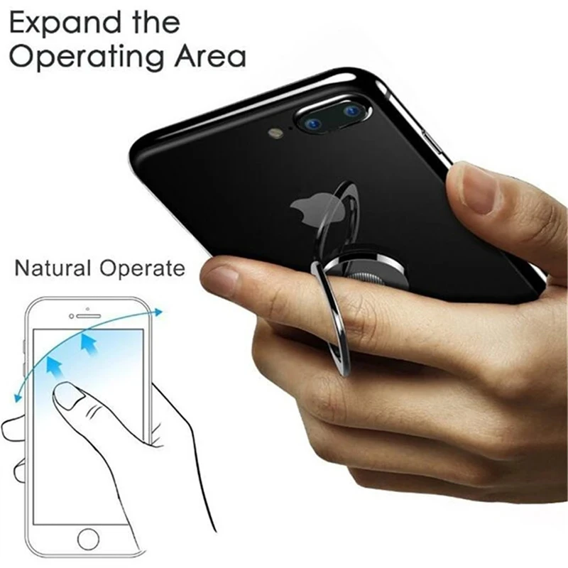 Phone Ring Holder For Desktop Universal Ultra-thin Rotatable Metal For Iphone For Xiaomi Huawei Stand For Smartphone Finger Grip