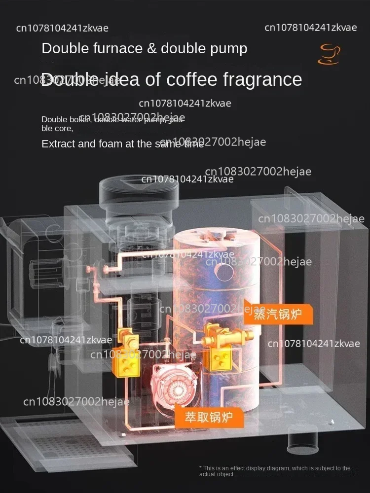 قهوة اسبريسو منزلية 20 بار، قهوة تحضير أوتوماتيكية بواسطة ماكينة إسبريسو، ماكينة صنع الكابتشينو 545156 #3