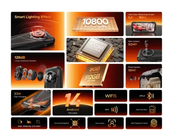 全球首發 DOOGEE V Max Play 5G 投影機三防手機 20500mAh 雙露營燈 天璣 7300 16GB+512GB NFC 智慧型手機 6 最佳銷售 智慧型手機 - №4