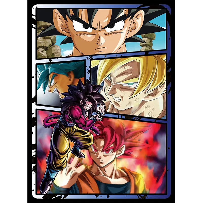 Dragon Ball Collectible Cards Boys Games Toys Tabletop Games Birthday Gifts DIY Anime Son Goku Dragon Premium Flash Card 8PC
