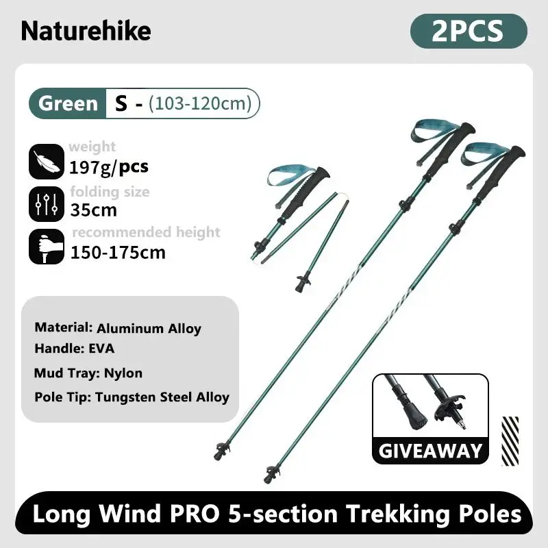 Naturehike Climbing Sticks Ultralight Outdoor Folding Trekking Poles Hiking Pole Collapsible Quick Lock Stick Carbon Fiber Poles image 3
