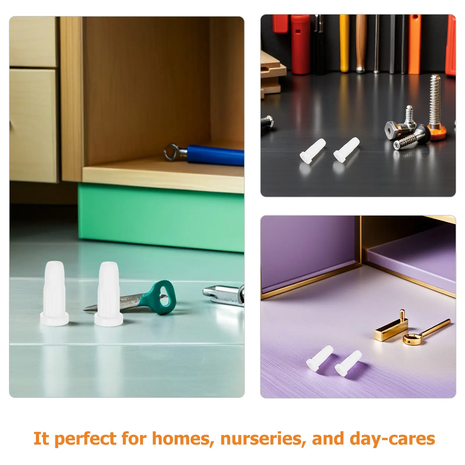 50Pcs Baby Crib Wheel Accessories White 33x16mm Plastic Stem Socket Chair Caster Sleeve Inserts Furniture Stem Socket view 3