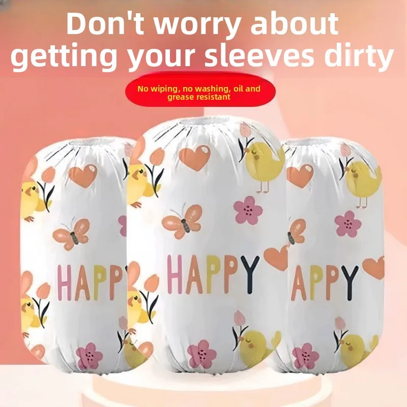 disposable-sve-covers-waterproof-fruit-print-portable-cute-protecting-arm-covers-for-dining-table-disposable-utensils