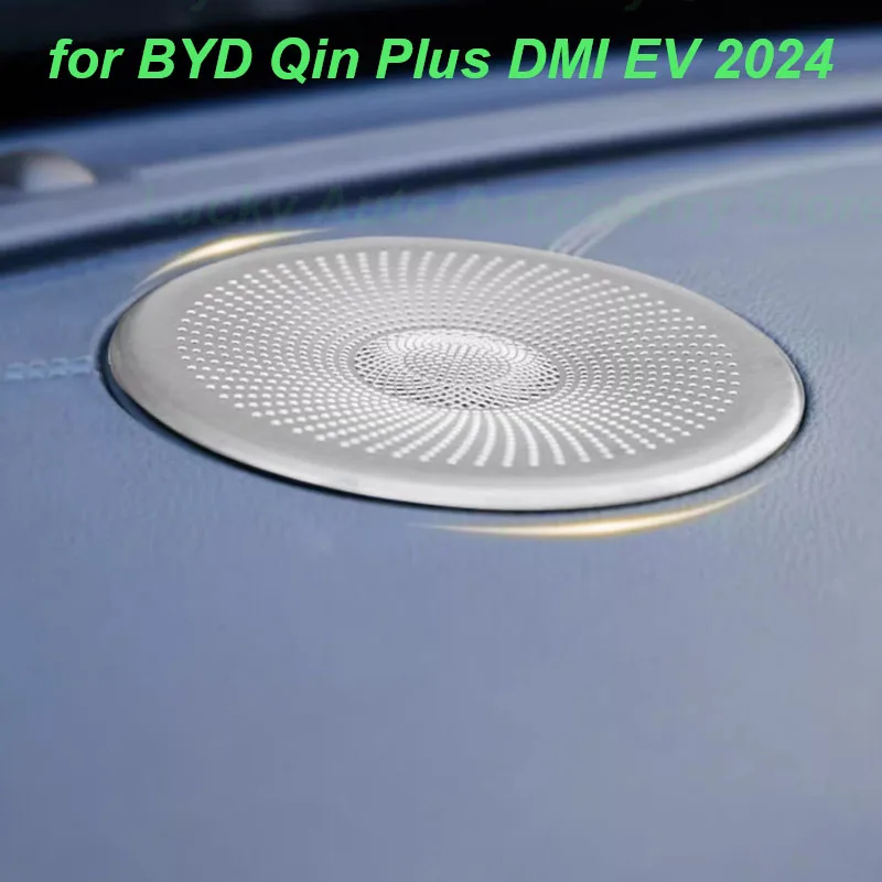 

Car Door Horns Stainless Steel Cover for BYD Qin Plus DMI EV 2024 Roof Reading Lamp Door Handle Horn Cover Interior Accessories