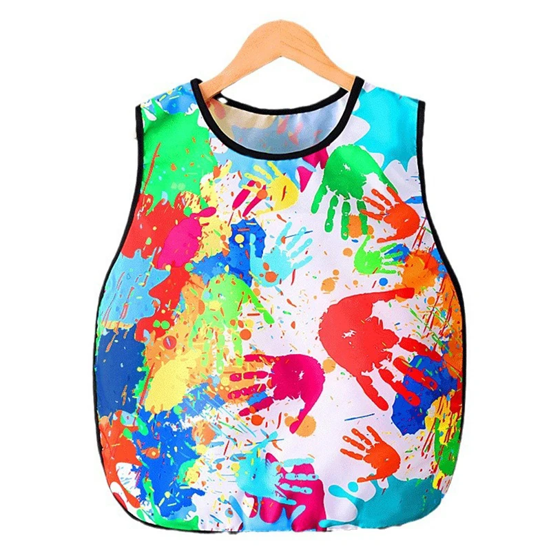 1pc Waterproof Children's Apron Sleeveless Vest Protective Cover for Girls&Boys Crafts Painting Cooking Kindergarten Dining Bib