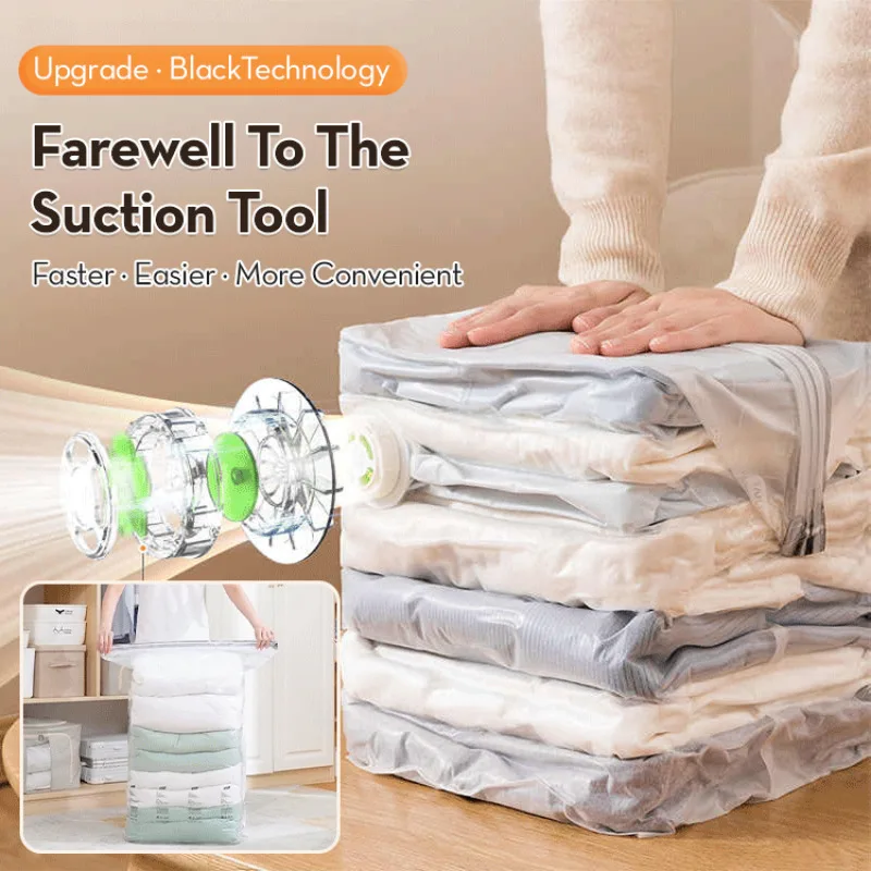 【 No need to extract air 】 Household Large Capacity 3-dimensional Storage Compression Bag Multi Functional Vacuum Storage Bag