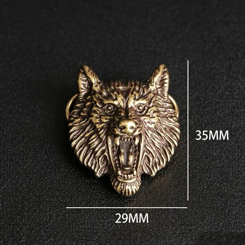 Brass Wolf Demon Devil Conchos Screwback Material Animal Head Design Leather Bag Wallet Chain Button Rivet Connector