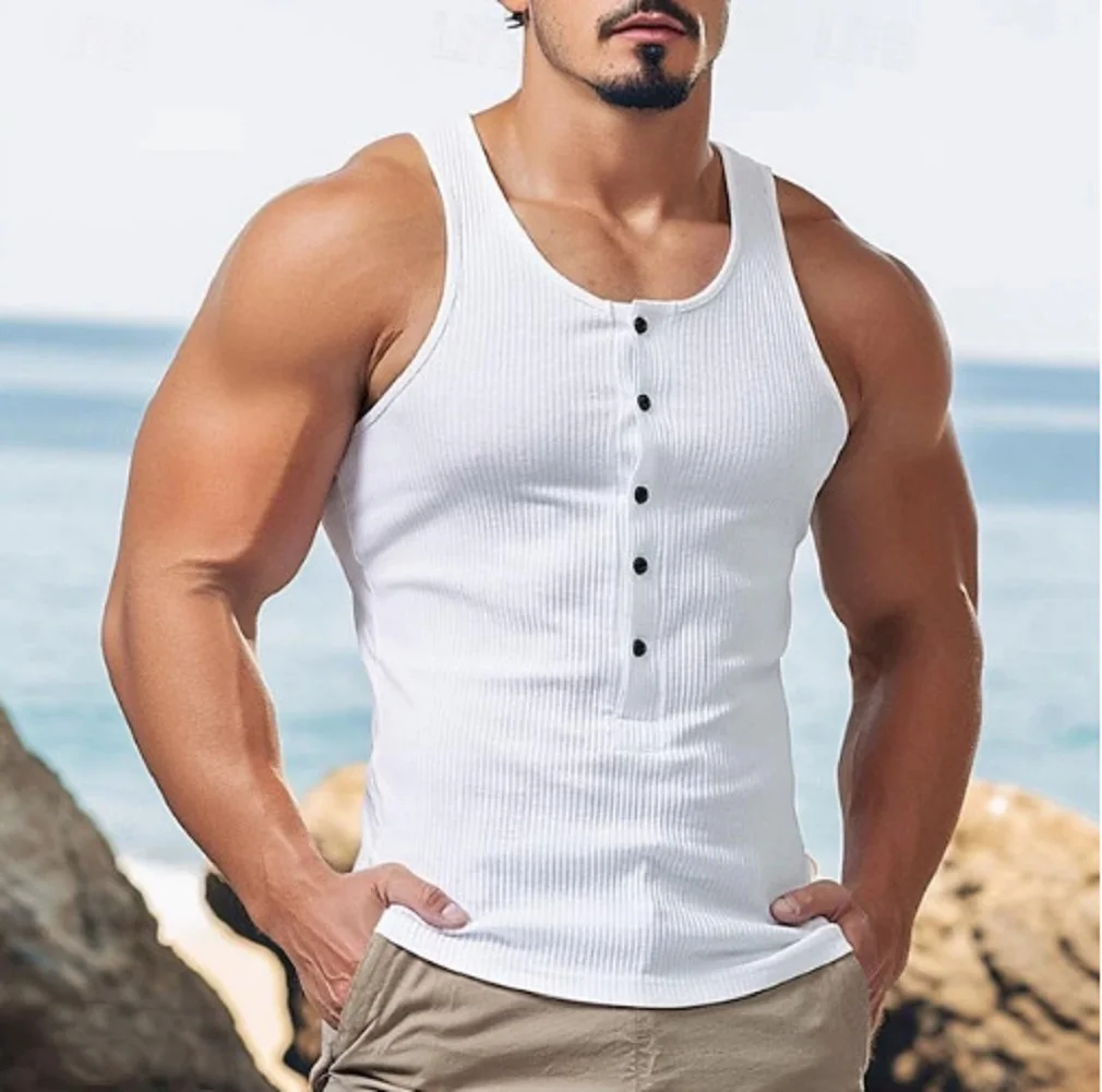 Cross Shoulder Men’s Fitness Top Tank - Image 3