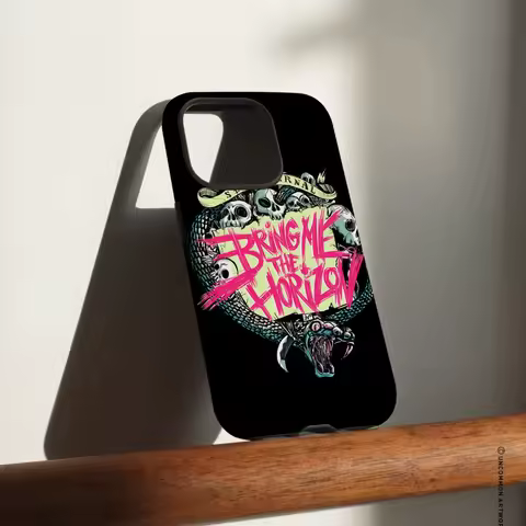 B-Bring Me The Horizon Phone Case For Samsung Galaxy S25 24 23 22 Ultra Plus A56 36 26 Glossy HD Double-Layer Hard Shell