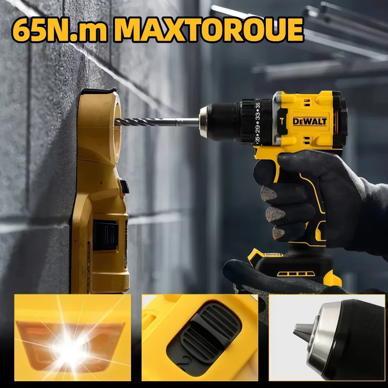 Dewalt  DCD805 Brushless Cordless Impact Drill & Screwdriver - Multi-Function Hand Tool For 18V Battery Power Tool