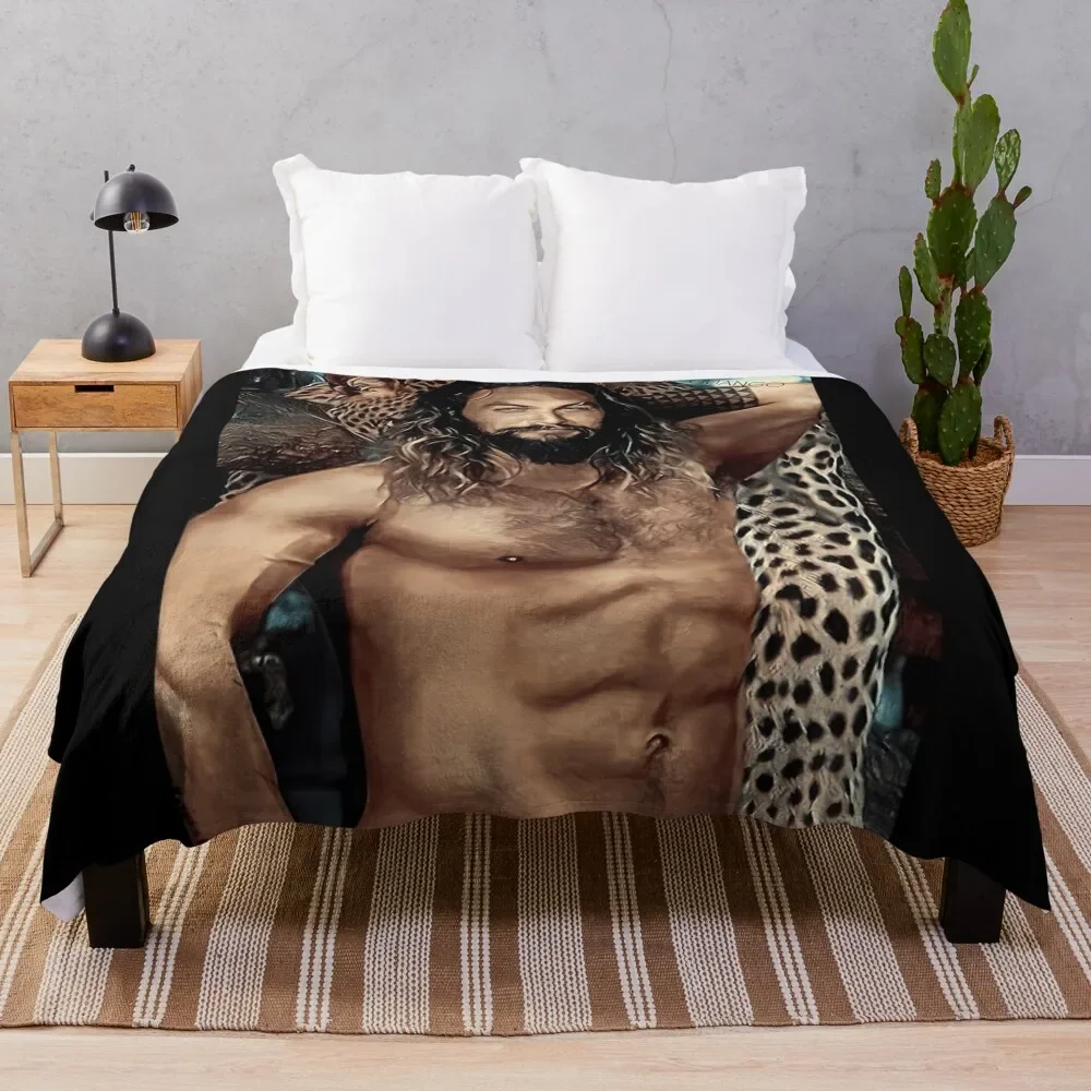 

Jason momoa Throw Blanket Sofa Luxury Thicken Hairy Retros Blankets