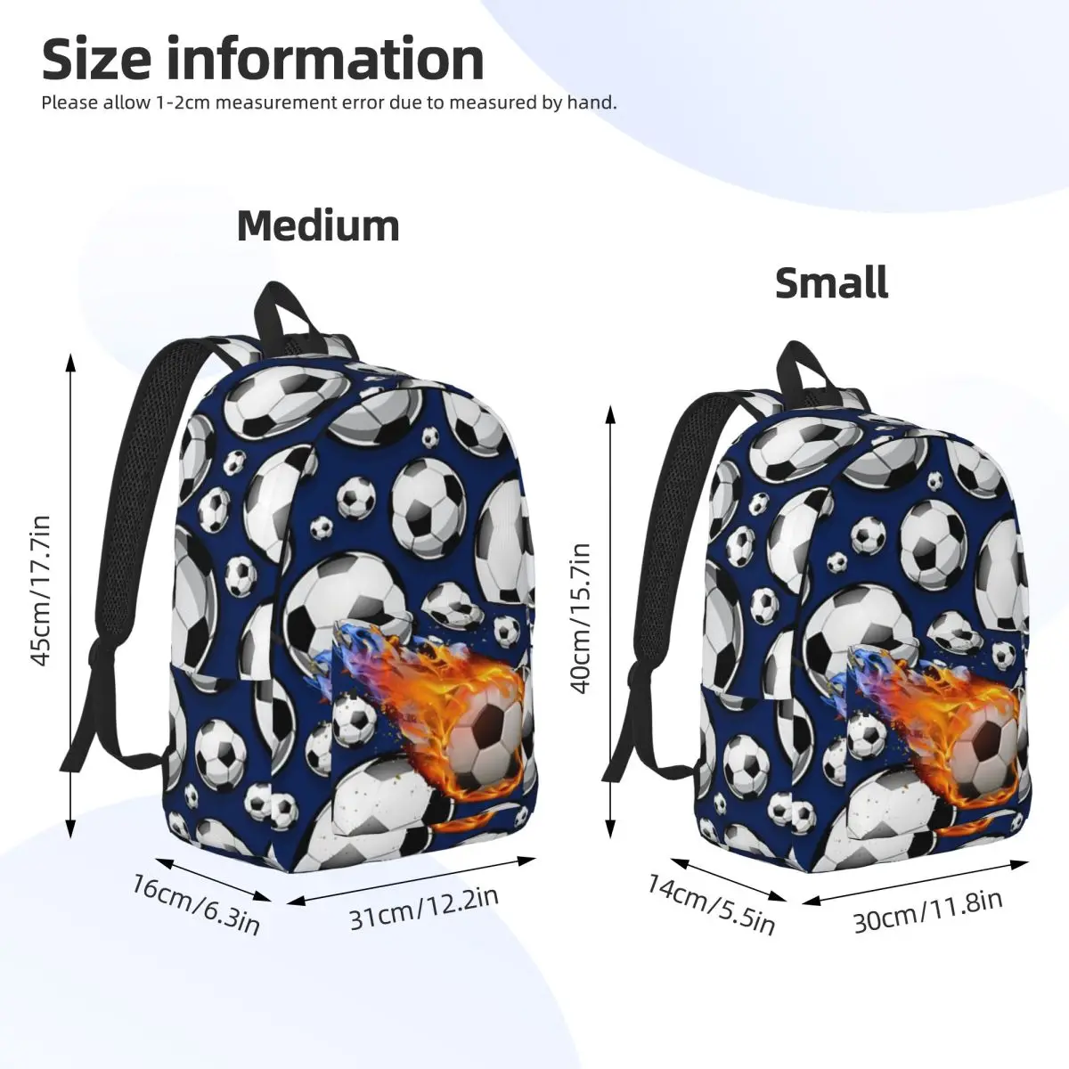 

Football Backpack Student Boys Girls BookBag Kids School Bag Computer Shoulder Bags for Men Women