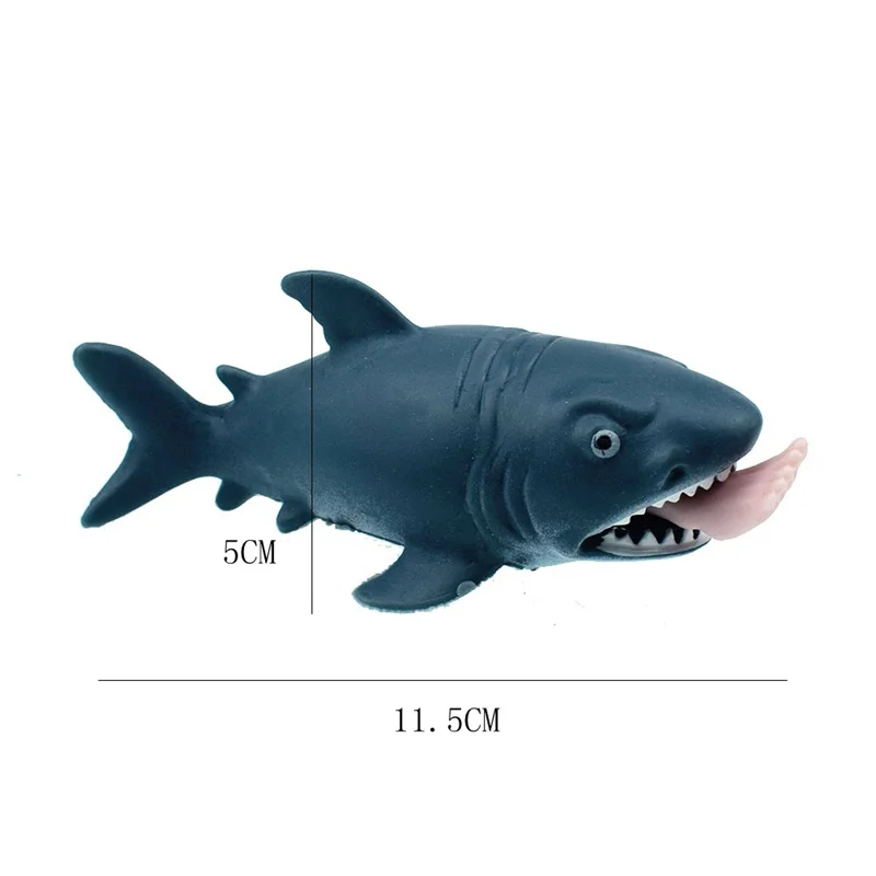 Funny man eating shark squeezing novel and interesting toys scary animals pranks humor easy stress relief stress resistant toys