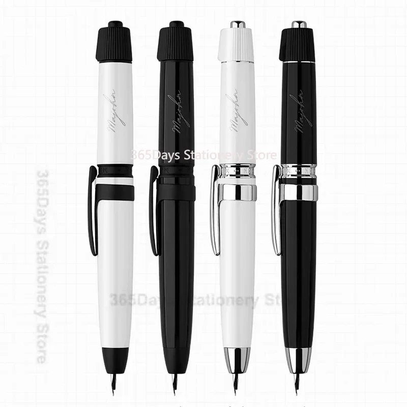 Smooth MAJOHN A3 Creative Press And Rotate Resin Fountain Pen Akryl Resin Pen Body 0.4mm Ink Pen Converter For Writing Gift