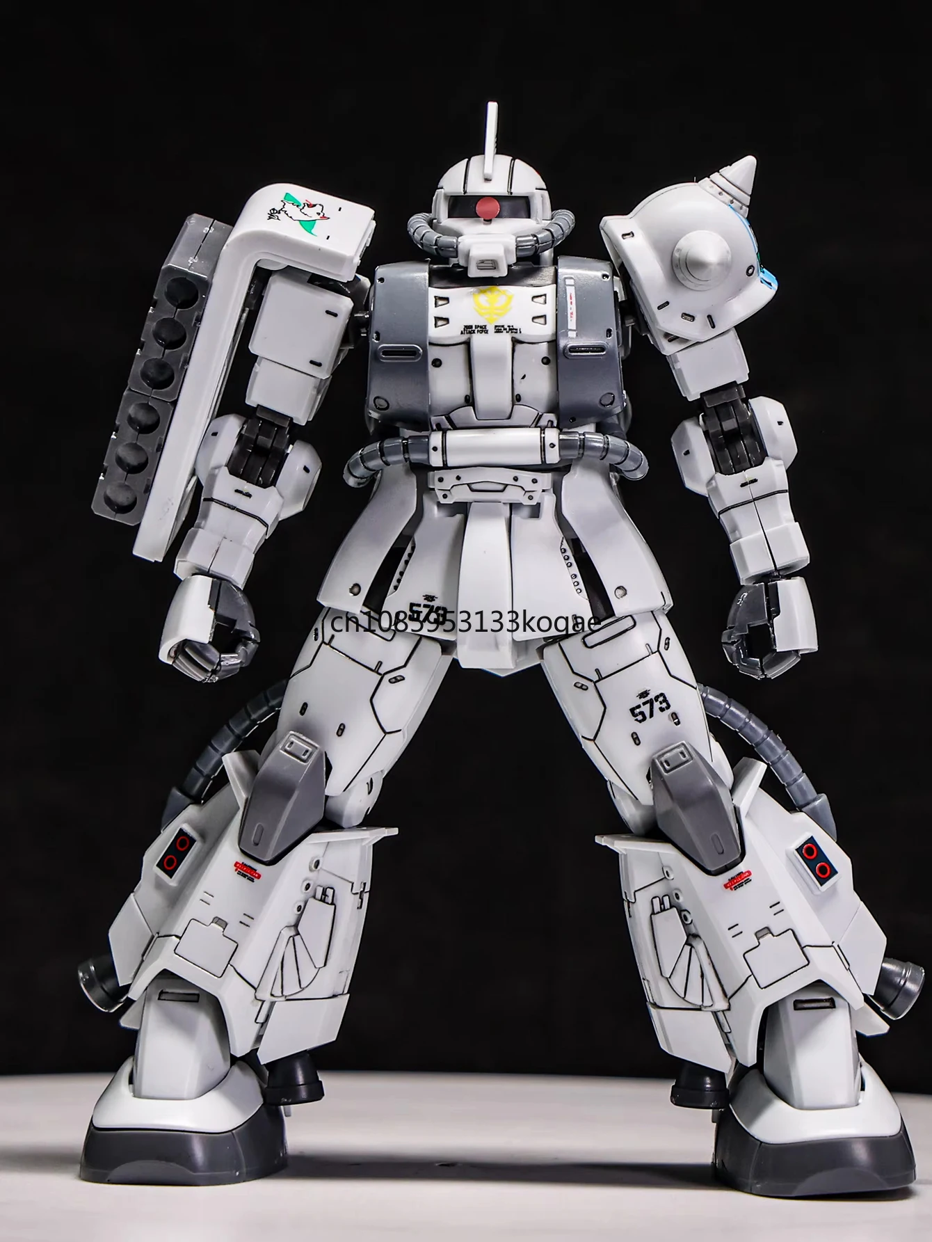 HG Assembly Model Kits, White Wolf MS-06R-1A, Coleção Zaku 2, Action Figures Robot, Kit Modelo de Plástico, Hobby Toys, Presentes, 1: 144