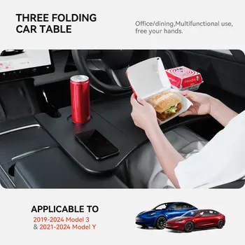 YZ Pro Tesla Model XS 3 Y Highland Juniper 2018-2025 Volantový podnos na notebook, stůl na jídlo, přenosný kancelářský stůl, příslušenství do auta 10 nejlepší prodej Příslušenství Tesly - №6