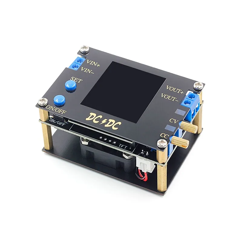 DC0.5-30V CC CV Adjustable Buck Boost Power Converter Module 35W 3A Input Reverse Polarity Protection With Case