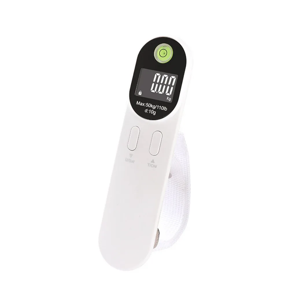 

Portable Electronic Luggage Scale Kg/Oz/Ib Bult in Level Meter Travel Weighing Scale LCD Display High Precision