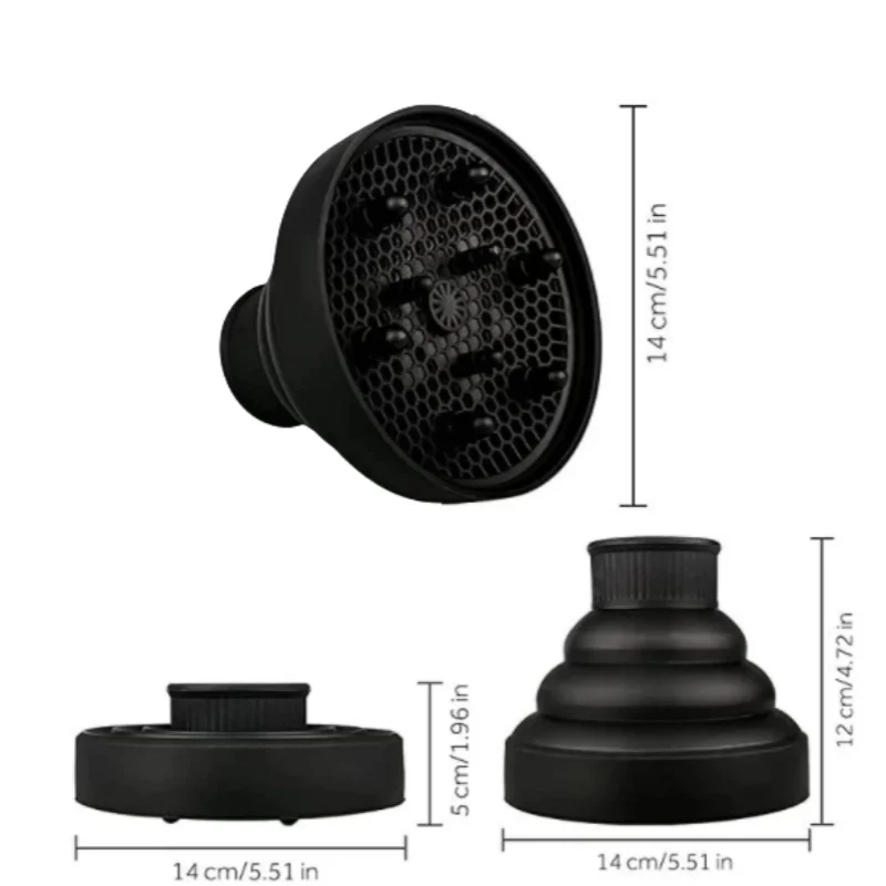 Profession Blow Dryer Diffuser Attachment for Natural Thick Hair Collapsible Hair Blower Diffuser Styling Hairdressing Tool