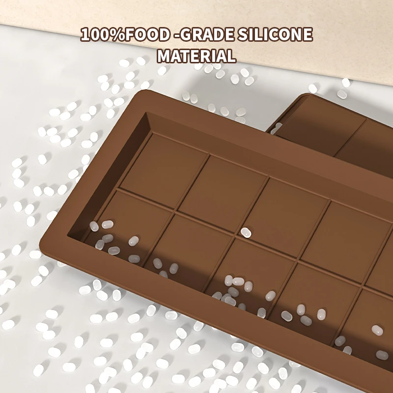 Deep chocolate bar mold 2cm deep large silicone chocolate bar mold for filling large chocolate candy bars