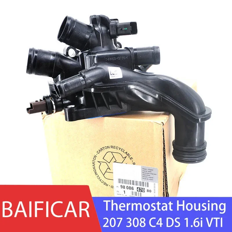 Baificar Brand New Thermostat Housing & Sensor 9808647080 For Peugeot 207 308 Citroen C4 Picasso DS 1.6i THP VTi