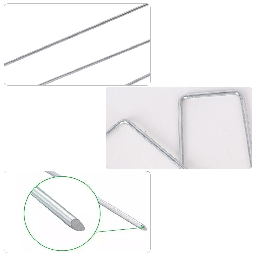 

50 Pcs U-Shaped Grass Fixing Nails 20cm Galvanized Steel Turf Tool Barrier Mats Anchors Anti-Rust Garden Pile