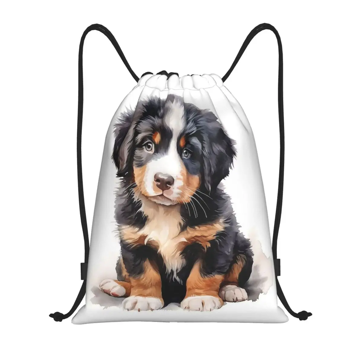 

Bernese Mountain Dog Animal Backpacks Casual Drawstring Bags Shoes Bag Book Bags for Travel School