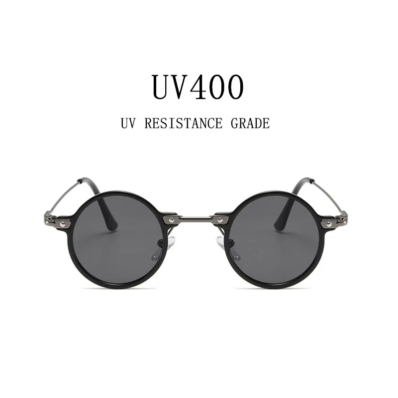 Okrągłe okulary przeciwsłoneczne Steampunk dla mężczyzn Retro okulary przeciwsłoneczne damskie Punk modne okulary Vintage Gafas De Sol Hombre Lunette Soleil Femme — zdjęcie 4