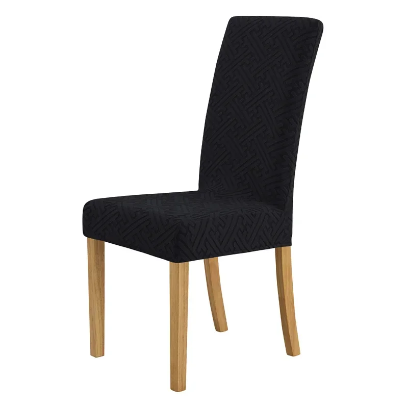 1/4 stücke Jacquard Esszimmer Stuhl Abdeckung Stretch Anti-schmutzig Stuhl Abdeckungen Wohnkultur Küche Sitz Schonbezug für Bankett party Hochzeit – Detail 28