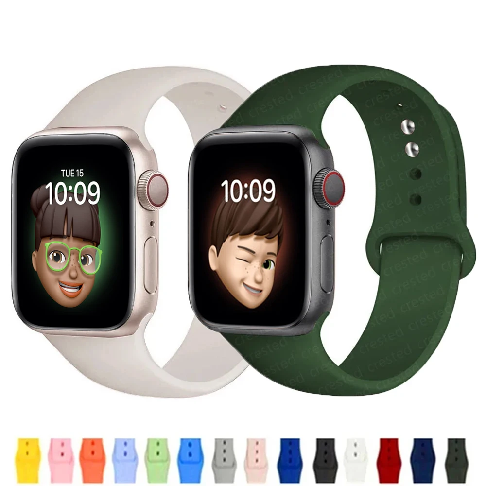 

Band For Apple Watch Straps 44mm 45mm 49mm 41mm 40mm 38mm 42mm Sport wrist correa bracelet iwatch Series 8 7 6 9 SE 4 5 Ultra