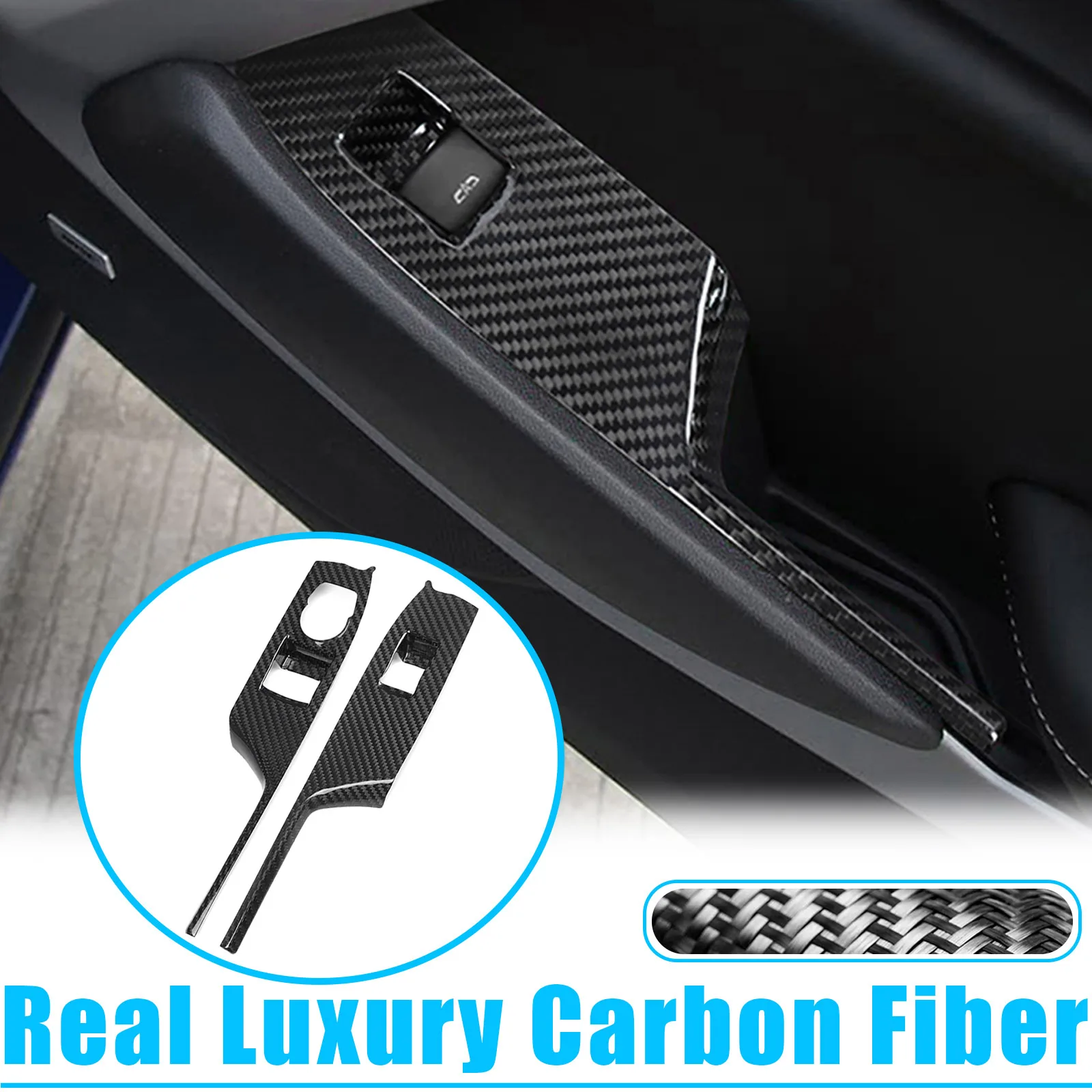 2PCS/Set Car Window Lift Lock Switch Panel Trim For Chevrolet Camaro 2016-2023