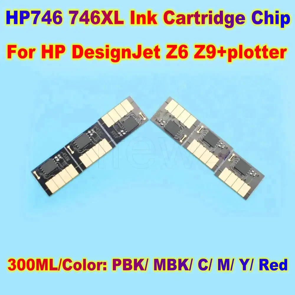 HP746 Printer Chip 300ML Capacity 746XL Ink Cartridge Chip For HP DesignJet Z6 Z9+ 746XL Large Format Plotters Printer Ink Chip