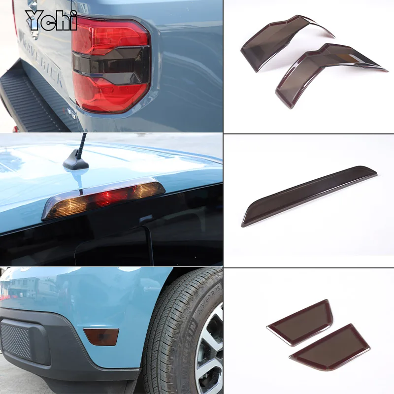 

For Ford Maverick 2022 ABS Black Car Tail Light Cover Brake Light Indicator Signal Light Protective Cover Decorative Accessories