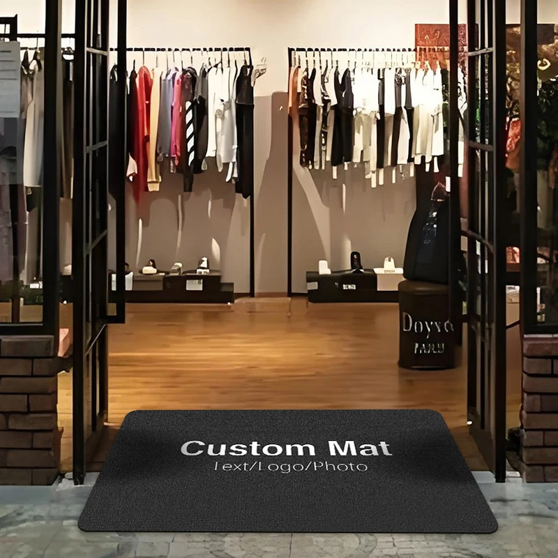 Custom Mats Clothing Store Entrance Mat Customization LOGO/ Greetings/ Welcome Non-slip Floor Mats for Shop Restaurant Hotel Bar