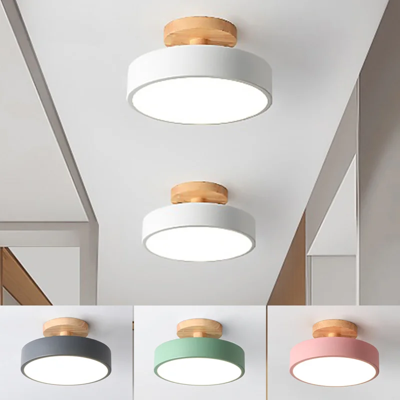 Moden LED Ceiling lamps Nordic Macaron Colorful Ceiling Lights New Home Decor Luminaria Bedroom Foyer Aisle Ceiling lighting