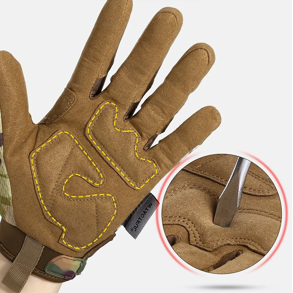 Taktische Radfahren Handschuhe Volle Finger Handschuhe Camouflage Handschuhe Radfahren Klettern Fahrrad Schießen Wandern Fahrrad Fäustlinge Männer