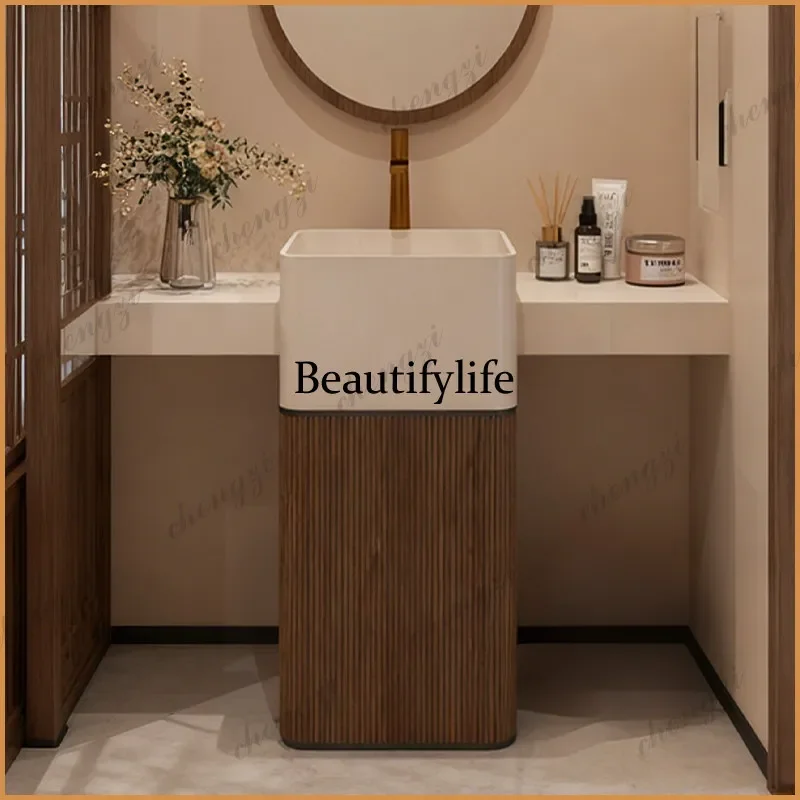 Y136  medieval style wash basin, bathroom integrated floor-to-ceiling washstand, designer home improvement  creative column basi