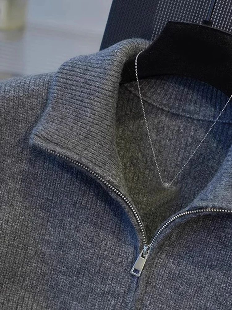 Comfortable Knitted Wool Sweater Double Zipper Svel Vest Autumn Winter Design High Faion European Sle Faionable Top