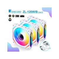 Jonsbo ZL-120W 3 IN 1 12CM Case Fan ARGB 120mm CPU Cooling Fan 4PIN PWM Temperature Control  Forward/Reverse Computer Case Fans